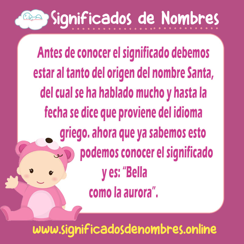 Significado de Santa