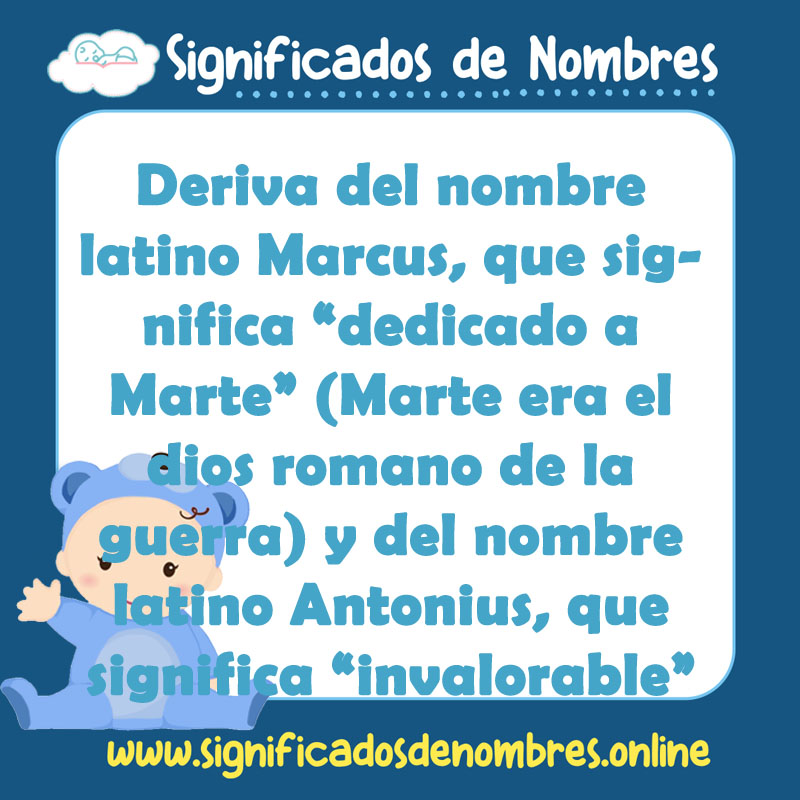 Significado y origen del nombre Marco Antonio