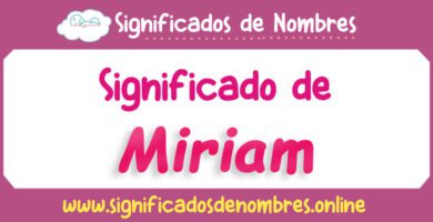 Significado de Miriam