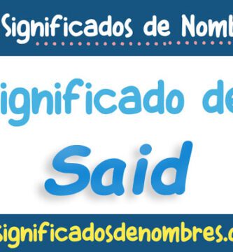 Significado de Said
