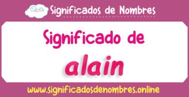 Significado de Alain