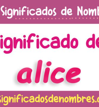 Significado de Alice