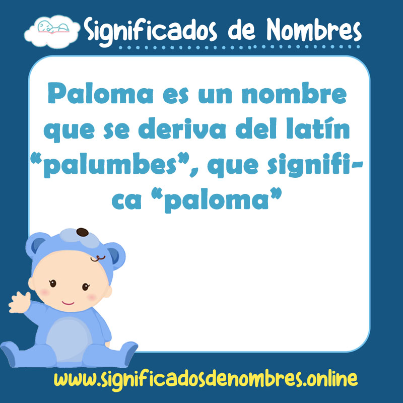 Significado y origen del nombre Paloma