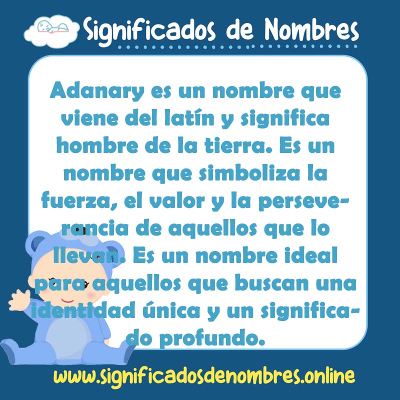 Significado y origen del nombre Adanary