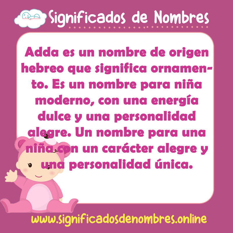 Significado y origen del nombre Adda