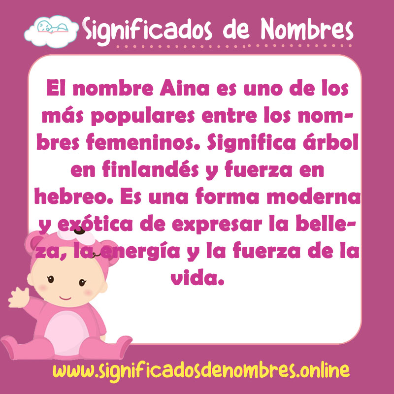 Significado y origen del nombre Aina