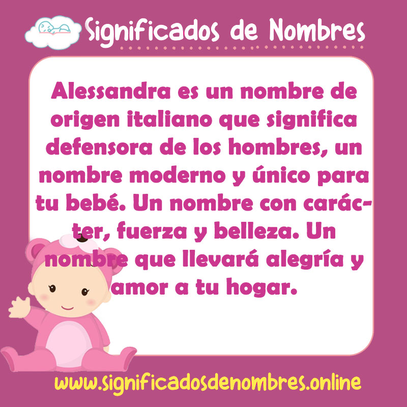 Significado y origen del nombre Alessandra