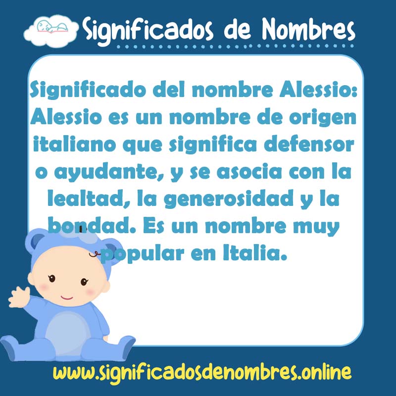 Significado y origen del nombre Alessio