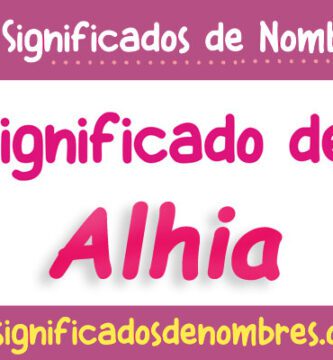 Significado de Alhia