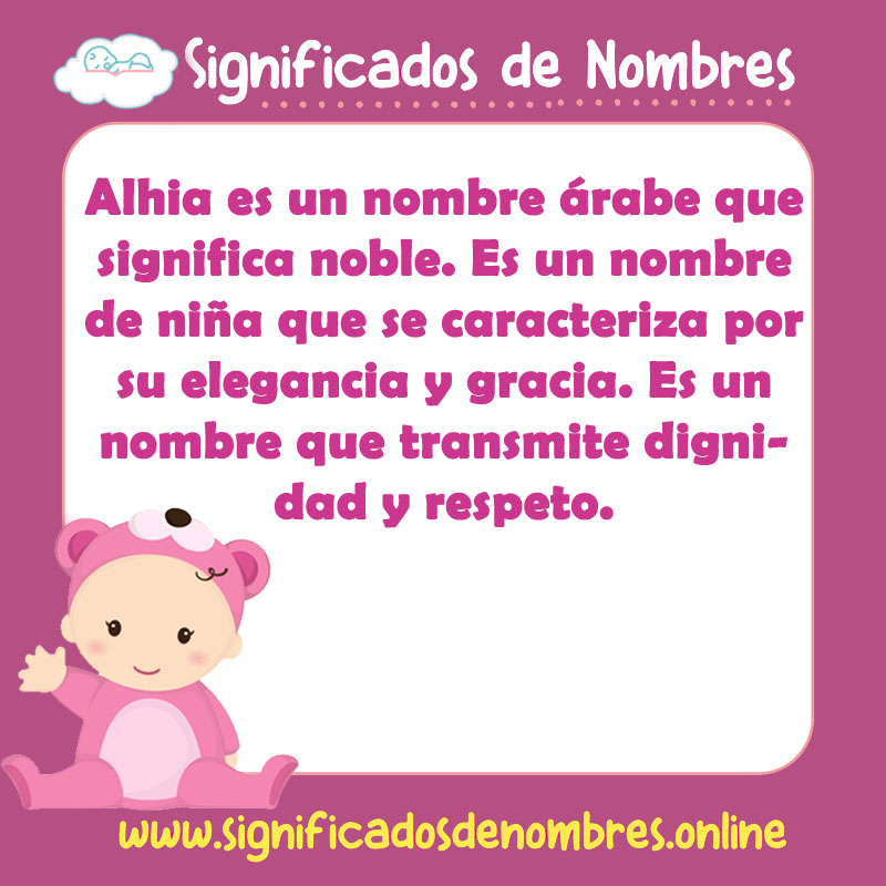 Significado y origen del nombre Alhia