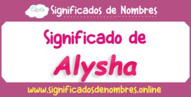 Significado de Alysha