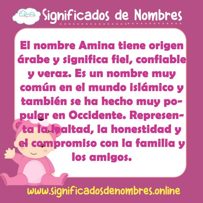 Significado y origen del nombre Amina