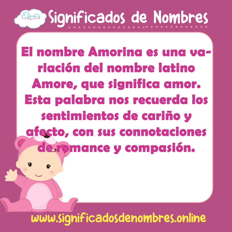 Significado y origen del nombre Amorina
