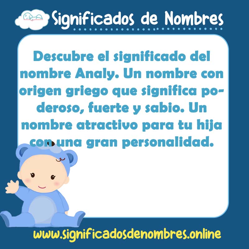 Significado y origen del nombre Analy