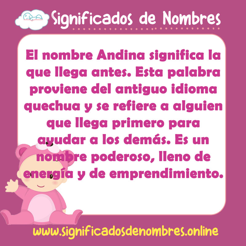 Significado y origen del nombre Andina