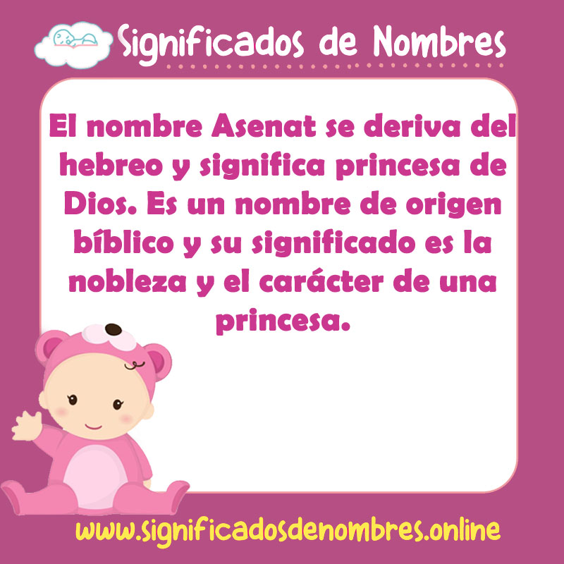 Significado y origen del nombre Asenat
