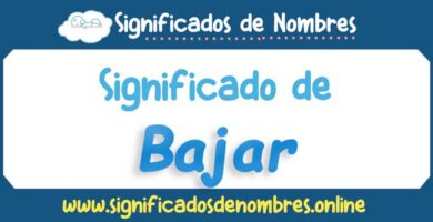 Significado de Bajar