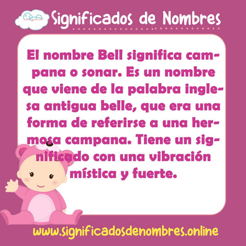 Significado y origen del nombre Bell