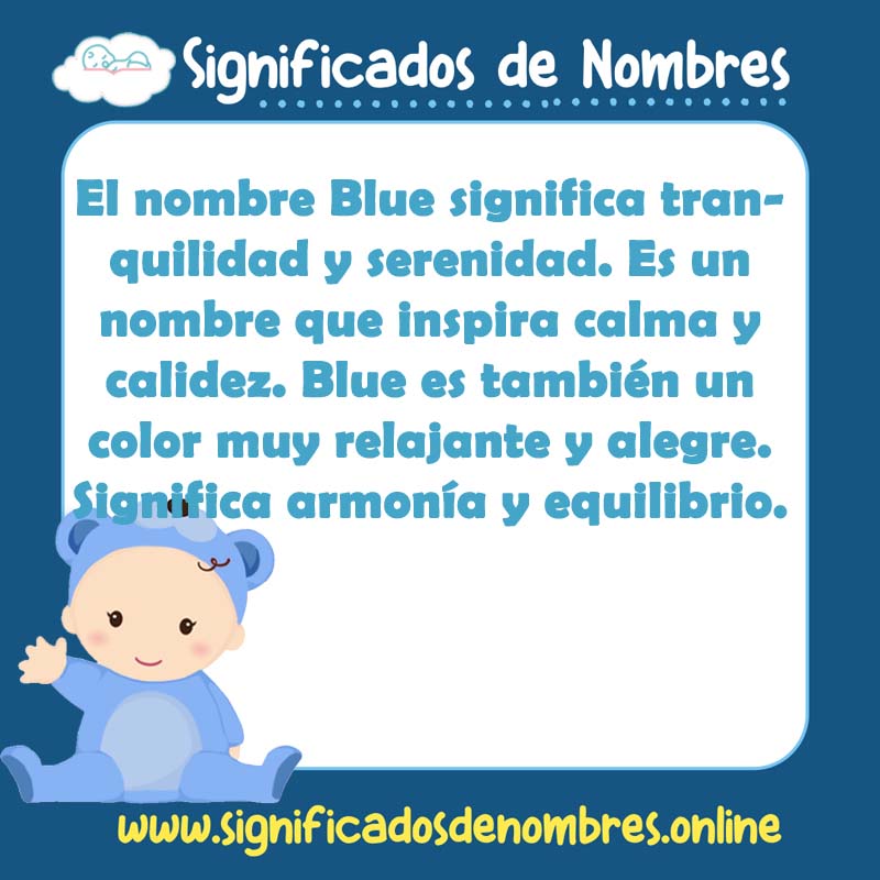 Significado y origen del nombre Blue