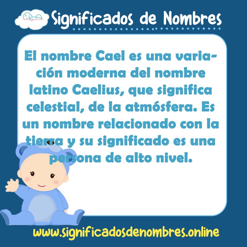 Significado y origen del nombre Cael