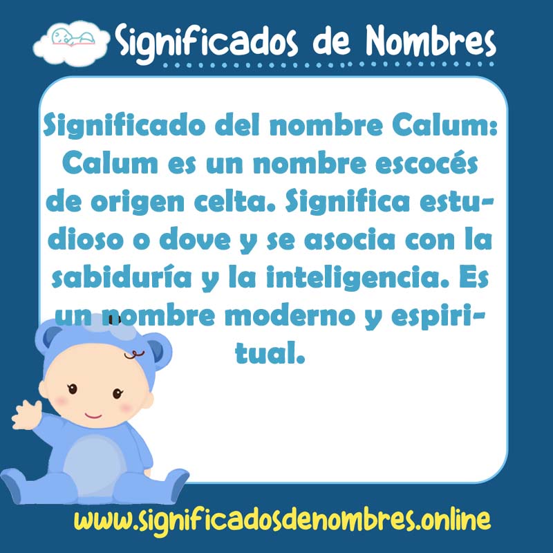 Significado y origen del nombre Calum