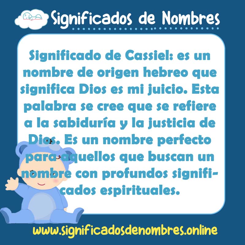 Significado y origen del nombre Cassiel