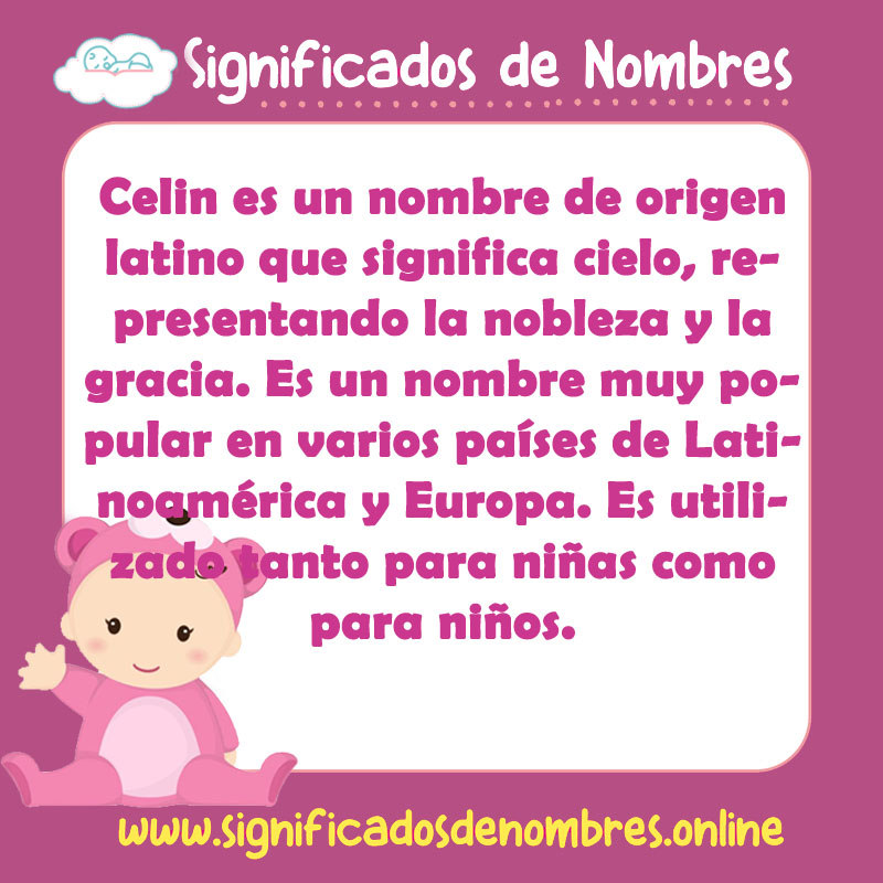 Significado y origen del nombre Celin