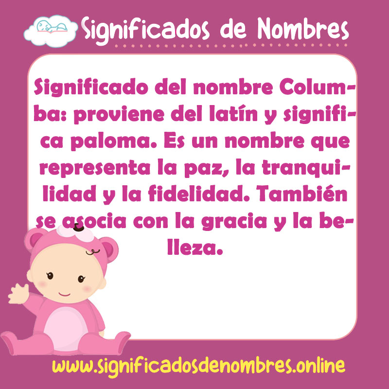 Significado y origen del nombre Columba