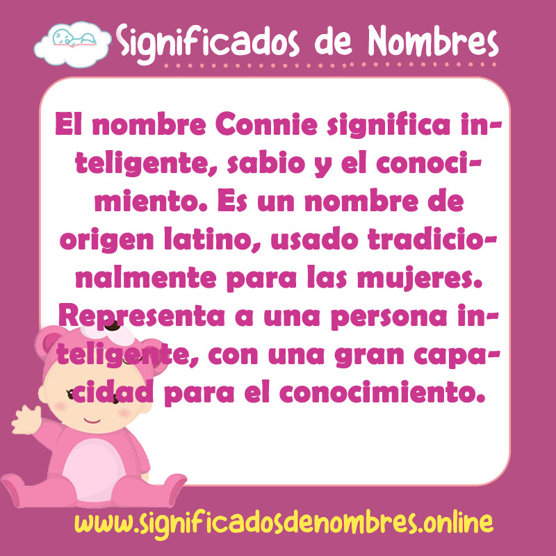 Significado y origen del nombre Connie