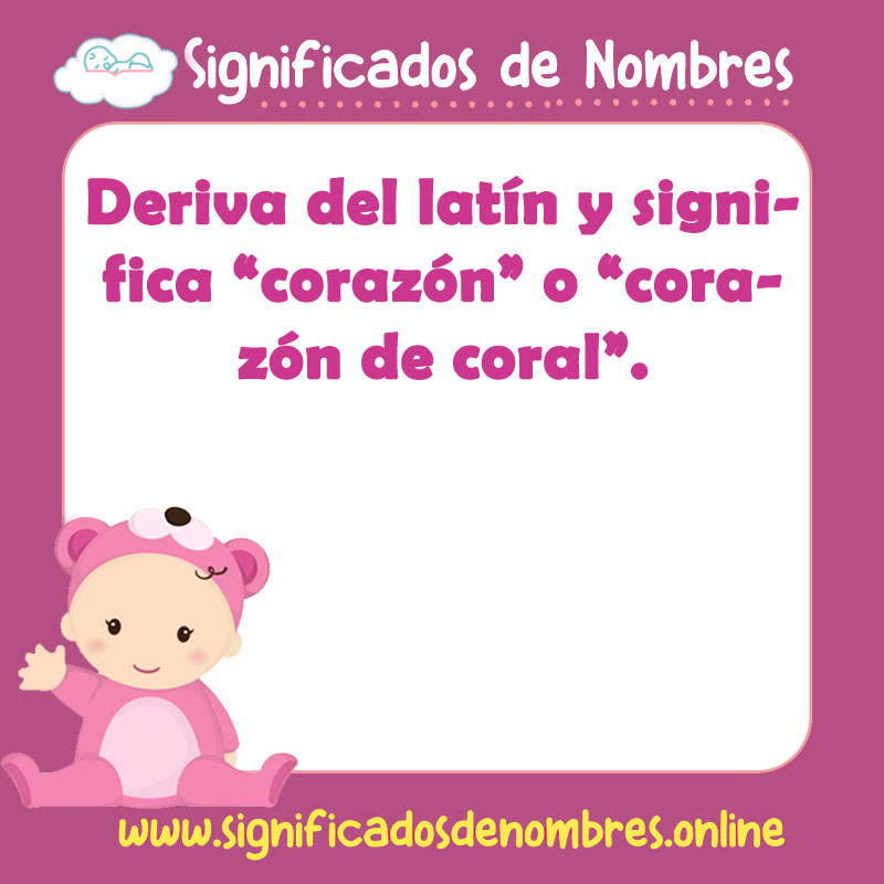 Significado y origen del nombre Coral