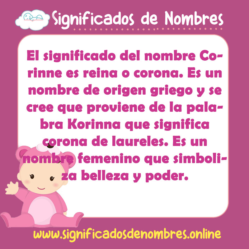 Significado y origen del nombre Corinne