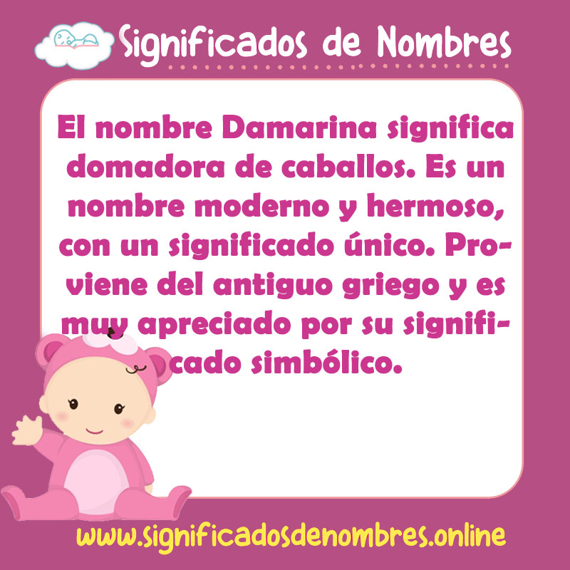 Significado y origen del nombre Damarina