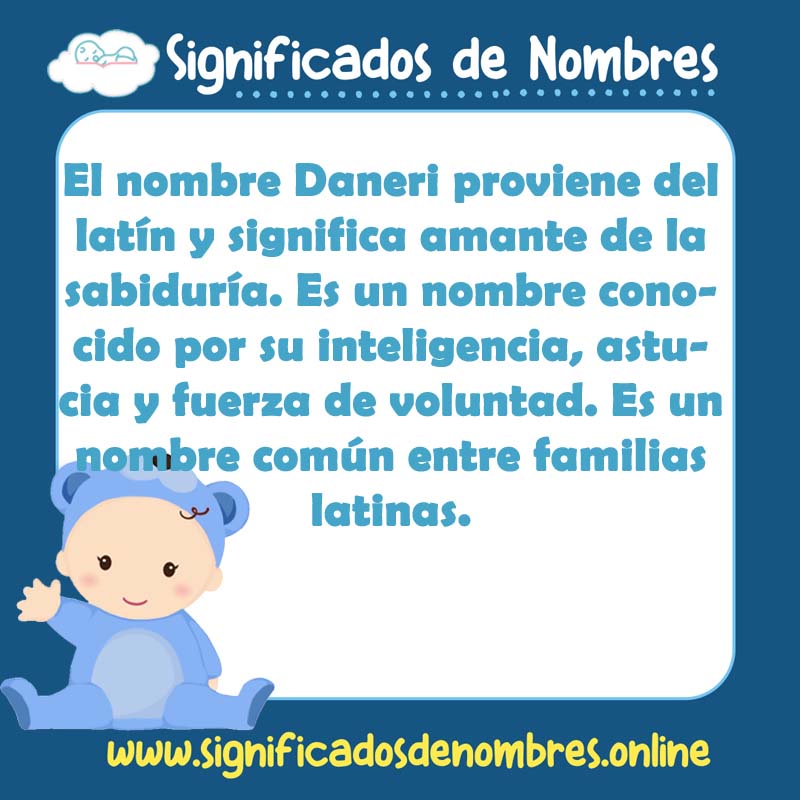 Significado y origen del nombre Daneri