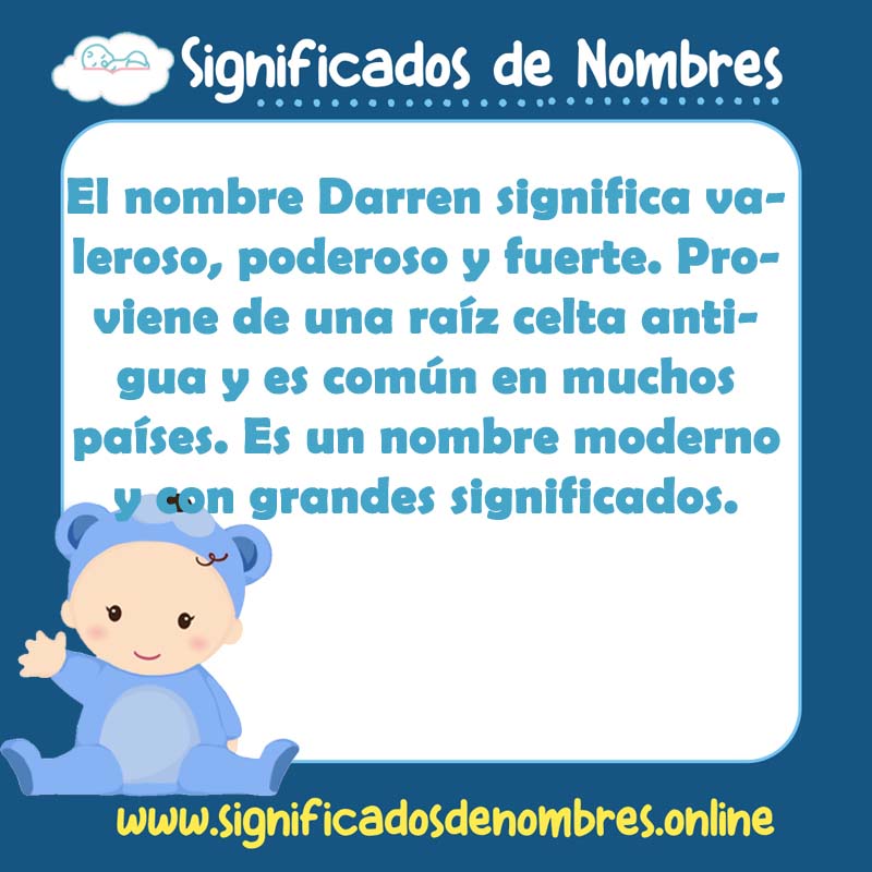 Significado y origen del nombre Darren