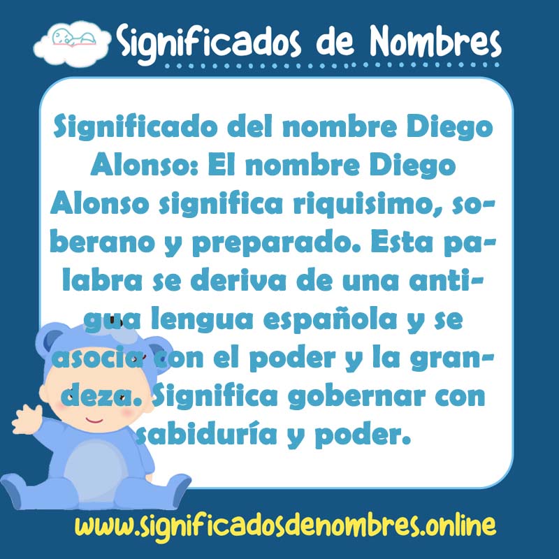 Significado y origen del nombre Diego Alonso