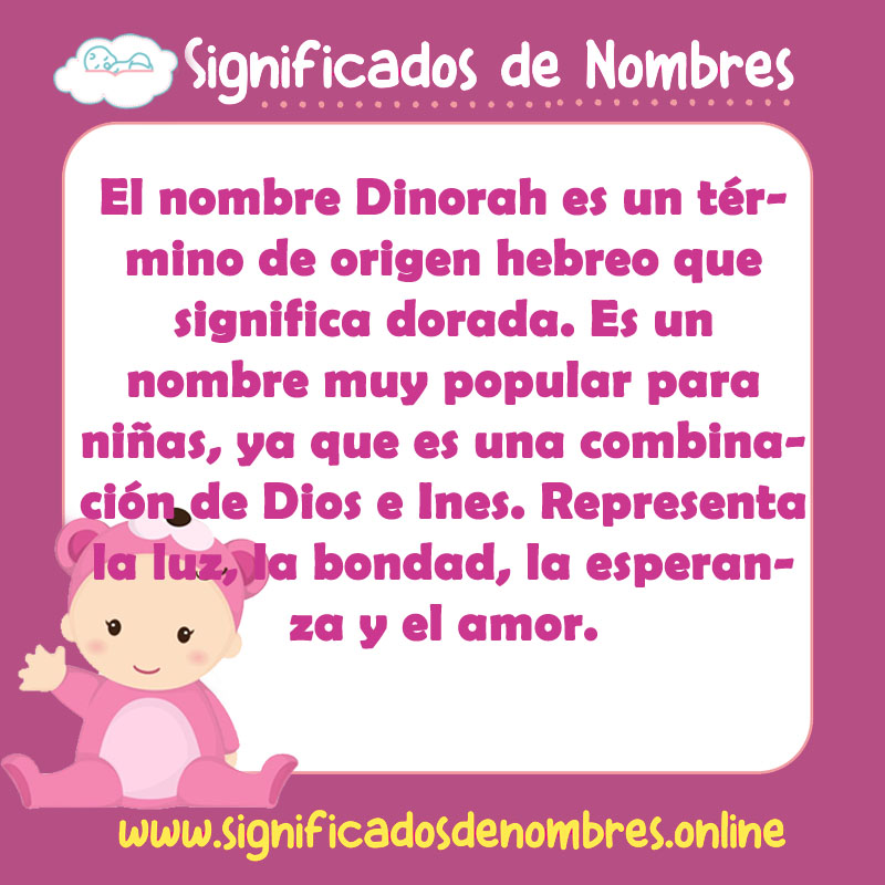 Significado y origen del nombre Dinorah