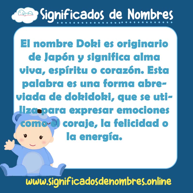 Significado y origen del nombre Doki