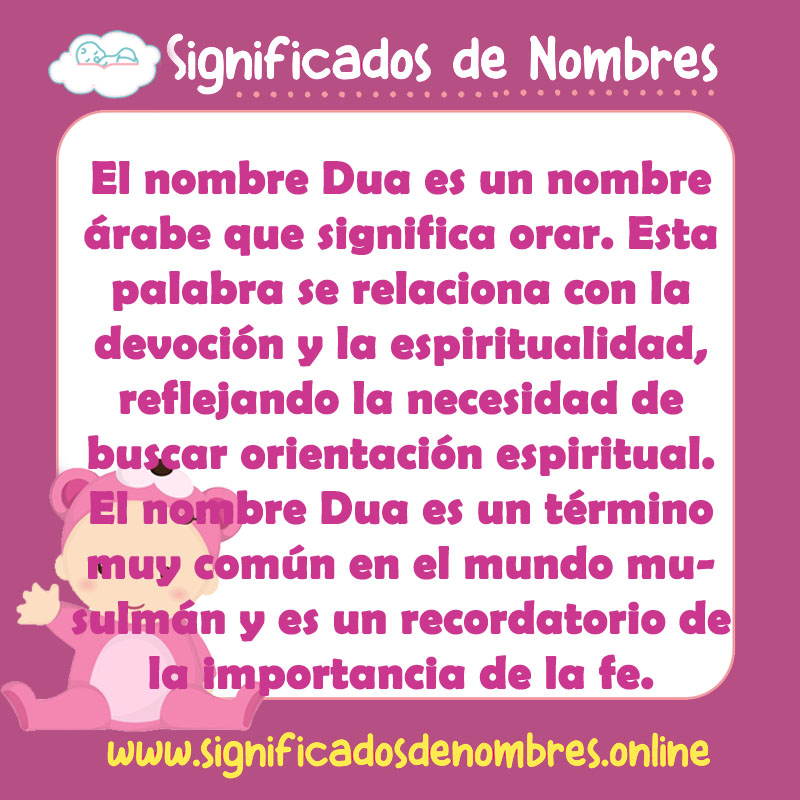 Significado y origen del nombre Dua