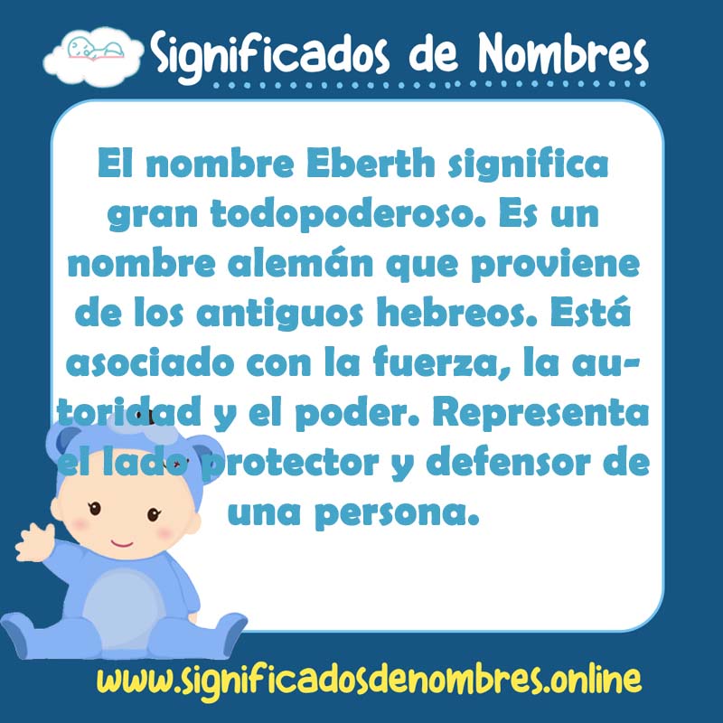 Significado y origen del nombre Eberth