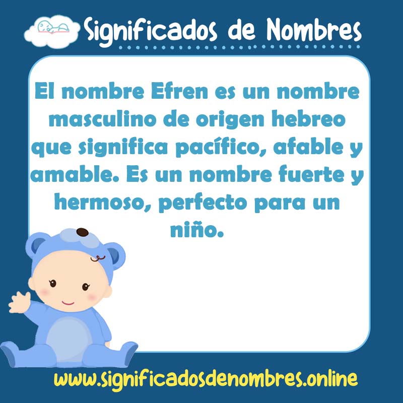 Significado y origen del nombre Efren