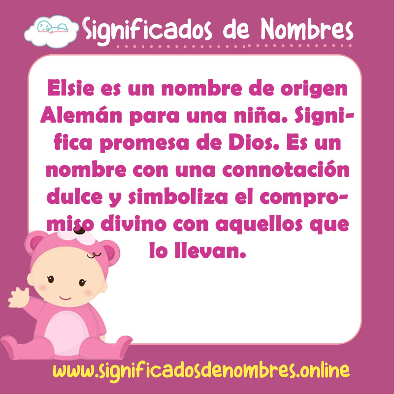 Significado y origen del nombre Elsie
