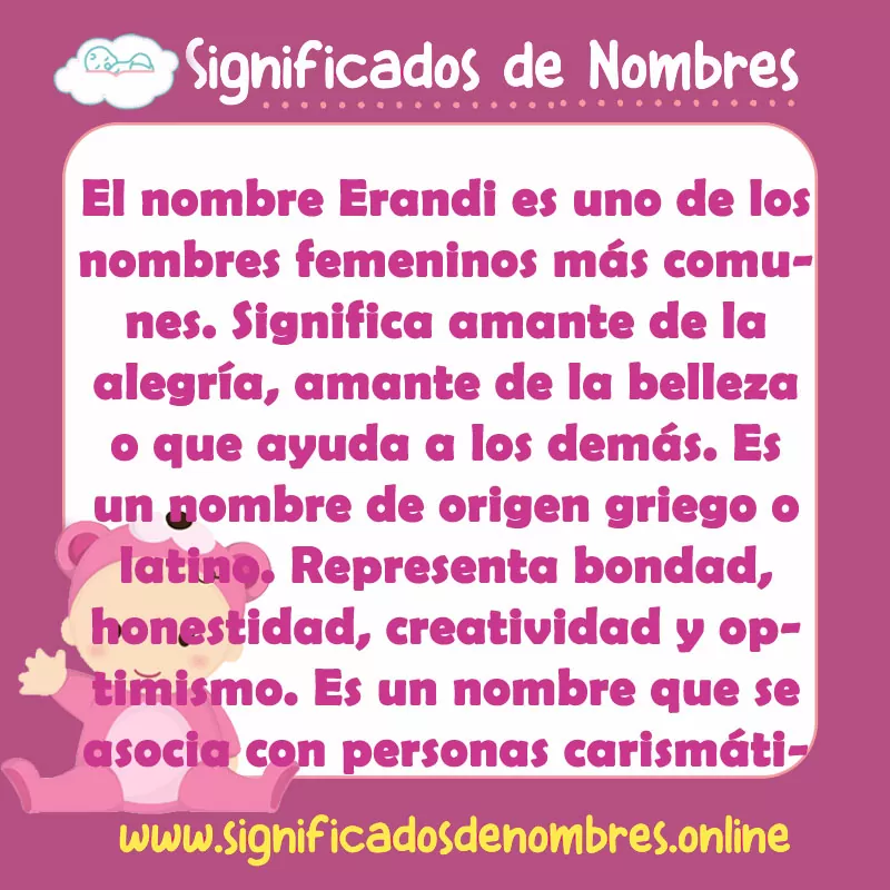 Significado de Erandi 【 APODOS, ORIGEN Y MÁS