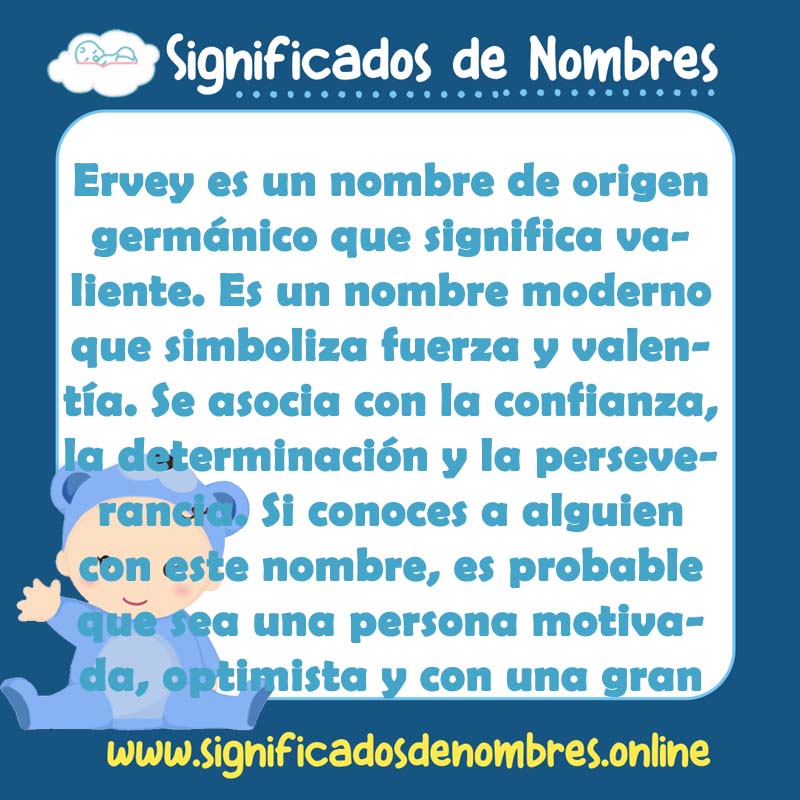 Significado y origen del nombre Ervey