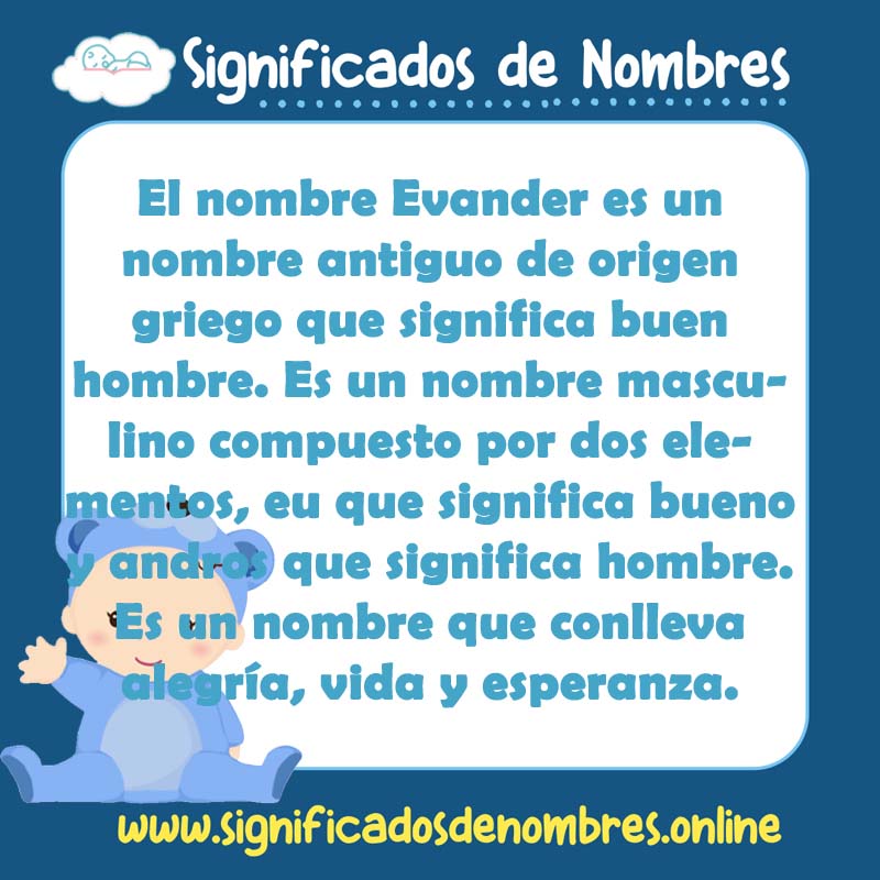 Significado y origen del nombre Evander