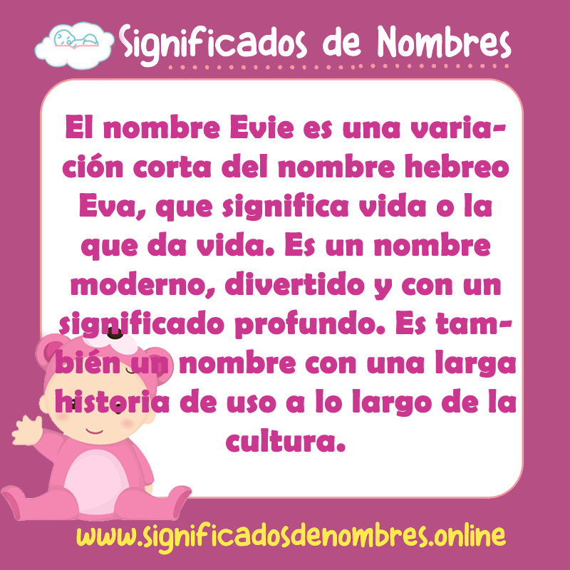 Significado y origen del nombre Evie