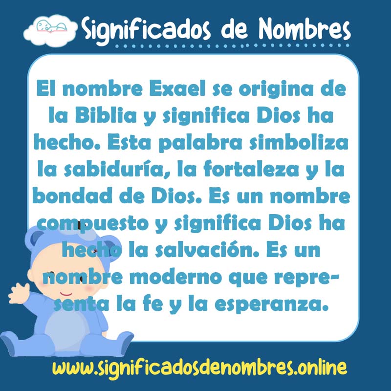 Significado y origen del nombre Exael