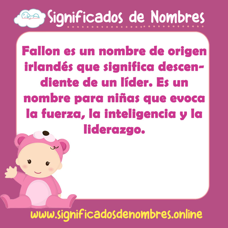Significado y origen del nombre Fallon