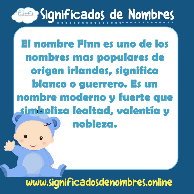 Significado y origen del nombre Finn