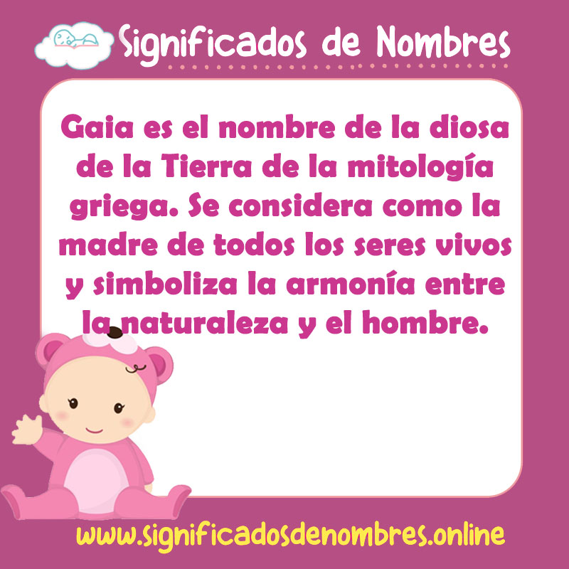 Significado y origen del nombre Gaia