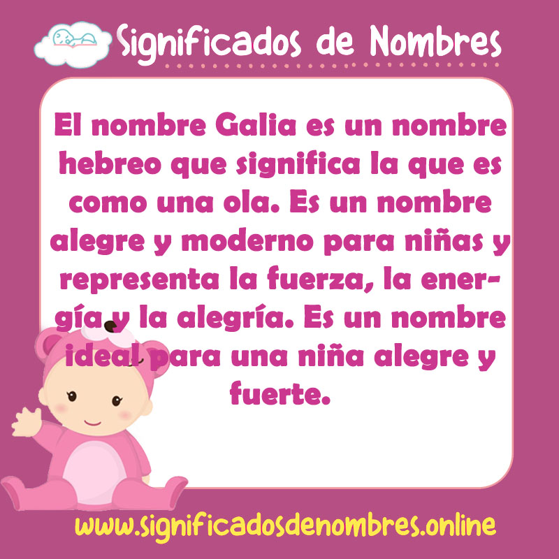 Significado y origen del nombre Galia